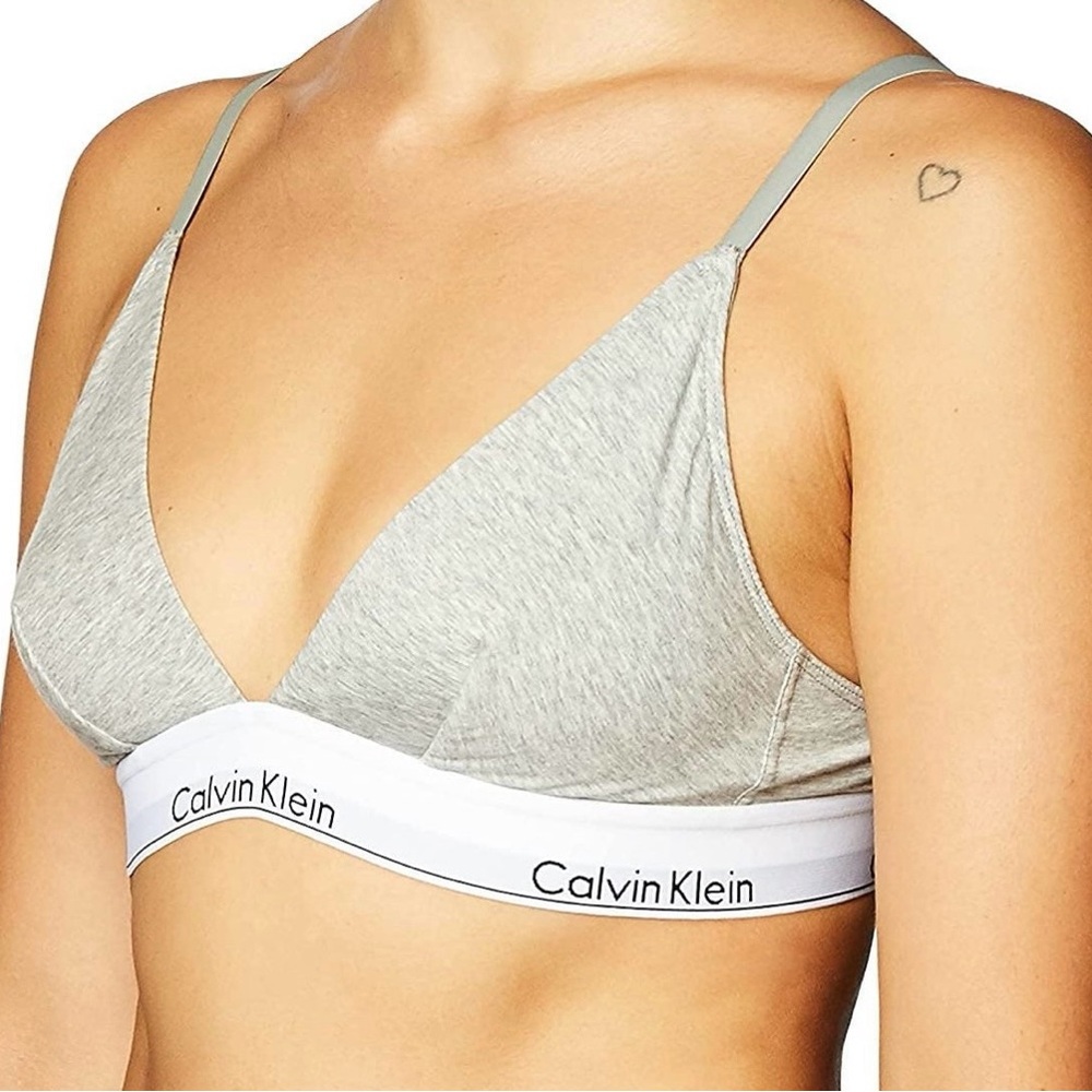 Calvin Klein Light Gray Triangle Bralette